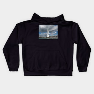 Portsmouth Harbour boat tour view Spinnaker Tower Kids Hoodie